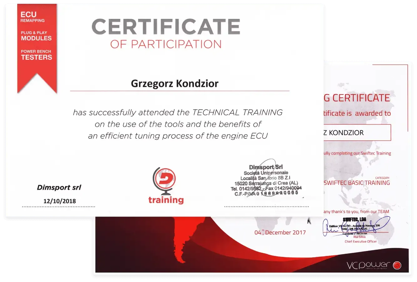 Agrotronic certificates